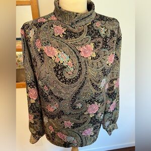 Vintage Notations Multicolor Paisley Blouse
